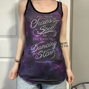 Black Matter galaxy tank top size small